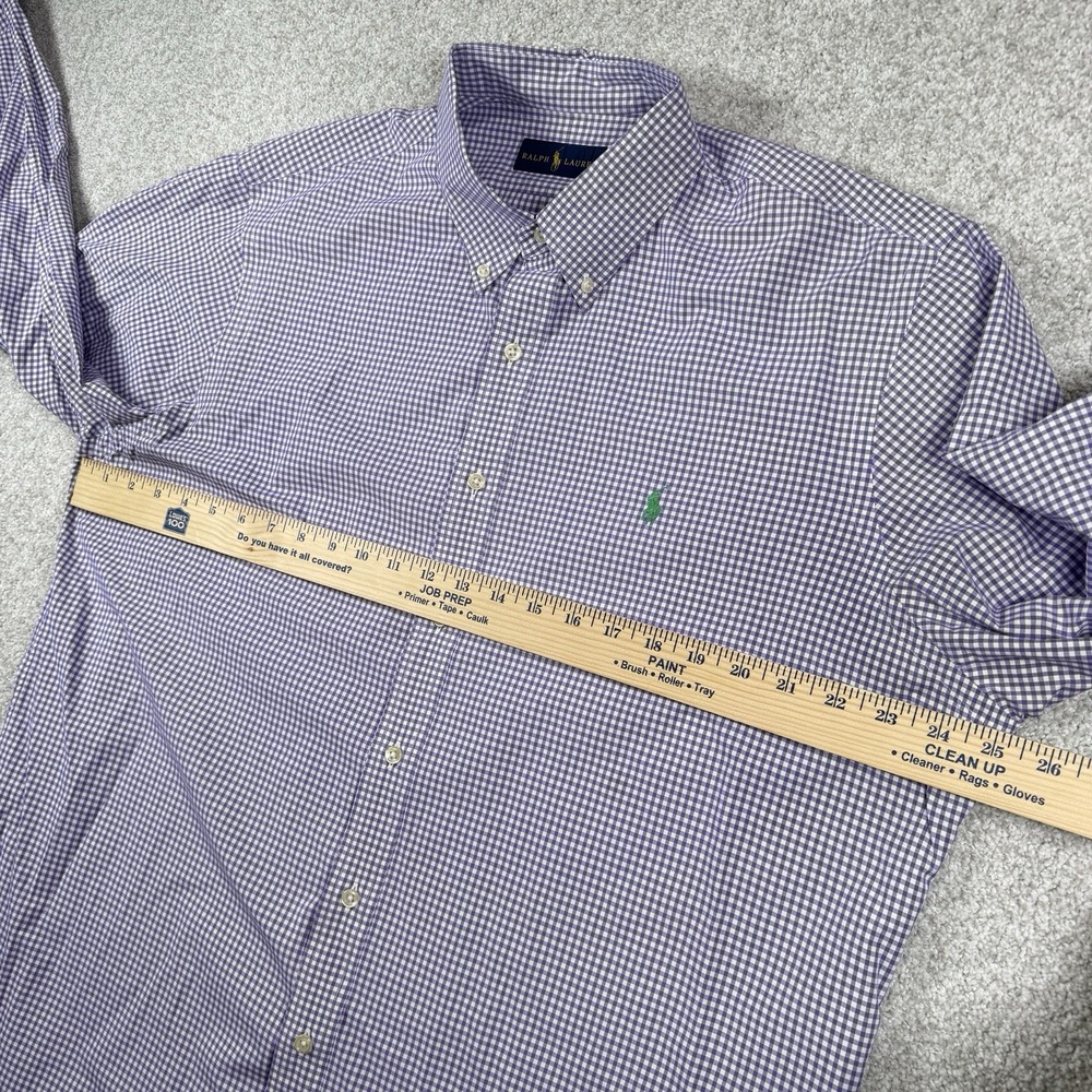 Polo Ralph Lauren L/S Oxford Button Front Shirt Men's XL Gingham Check - Picture 4 of 6